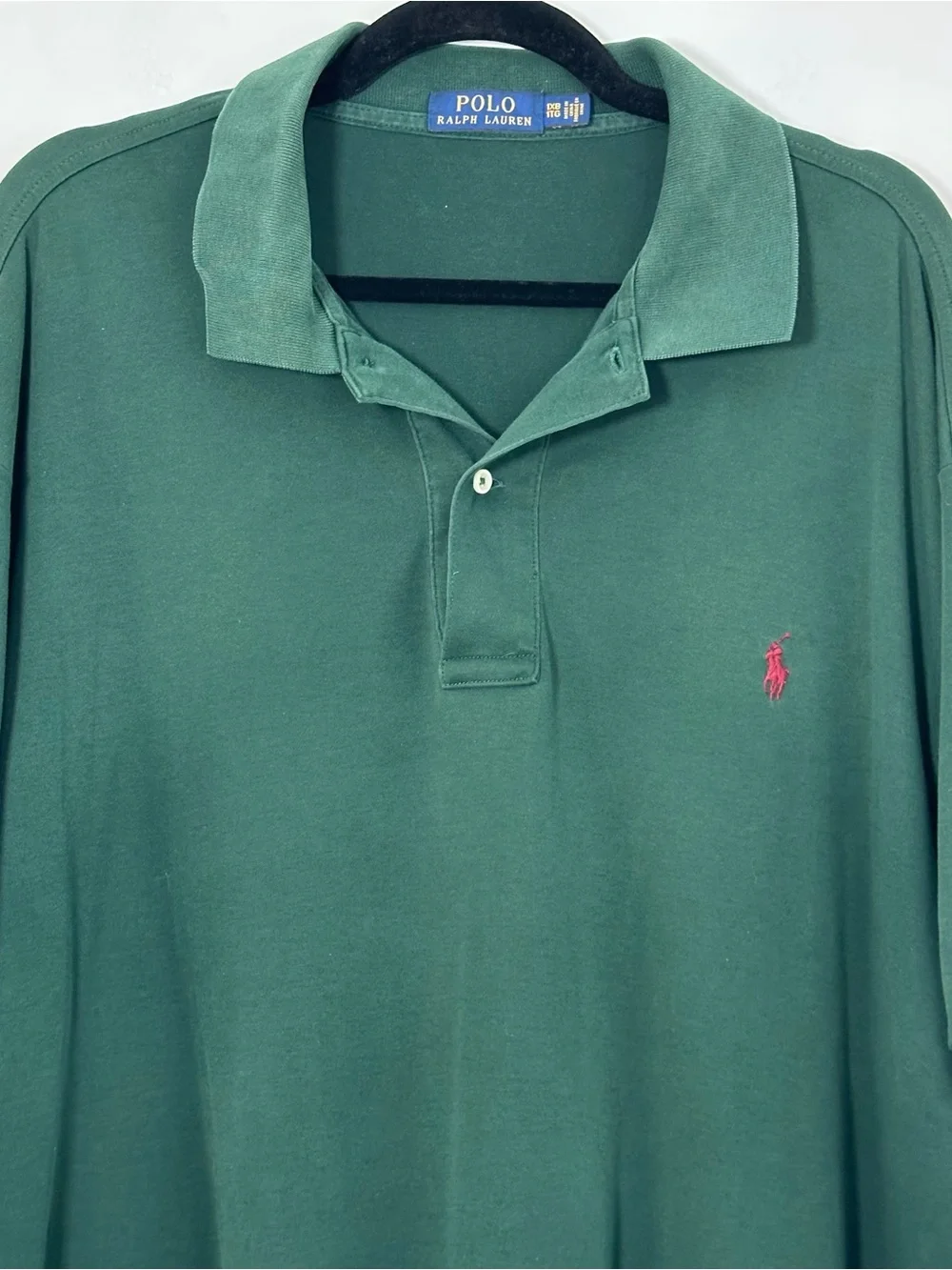 Polo Ralph Lauren Men’s 1XB Green Classic Fit Polo Shirt Red Pony 100% Cotton
